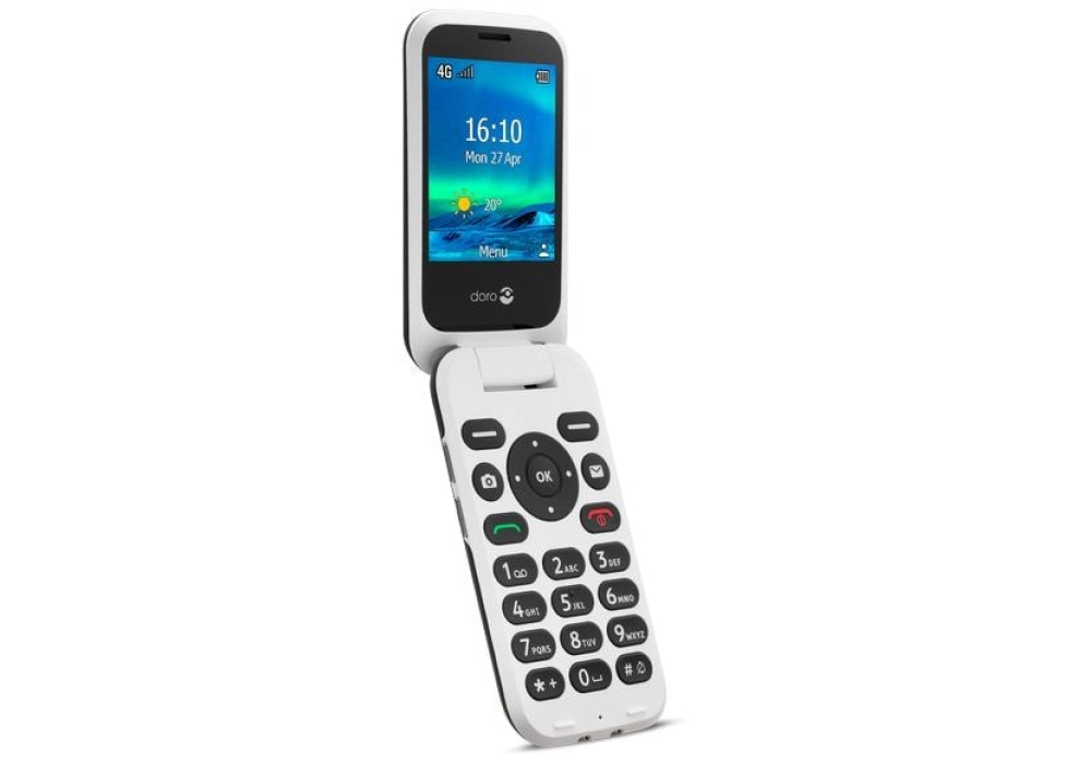 Doro Téléphone portables pour senior 6820 Noir / Blanc - 8197 