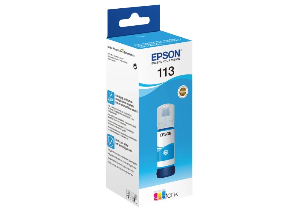 Epson Ink Bottle 113 EcoTank - Cyan