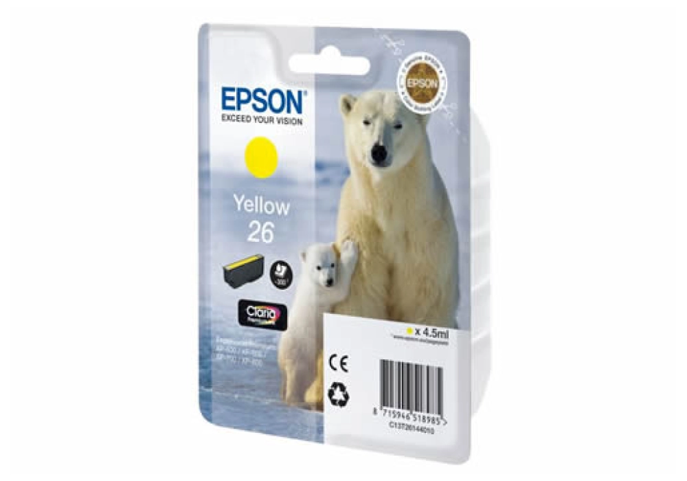 Epson Ink Cartridge 26 - Yellow