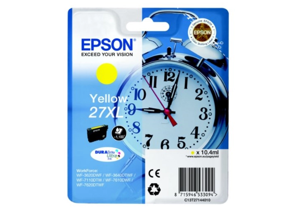 Epson Ink Cartridge 27 XL - Yellow