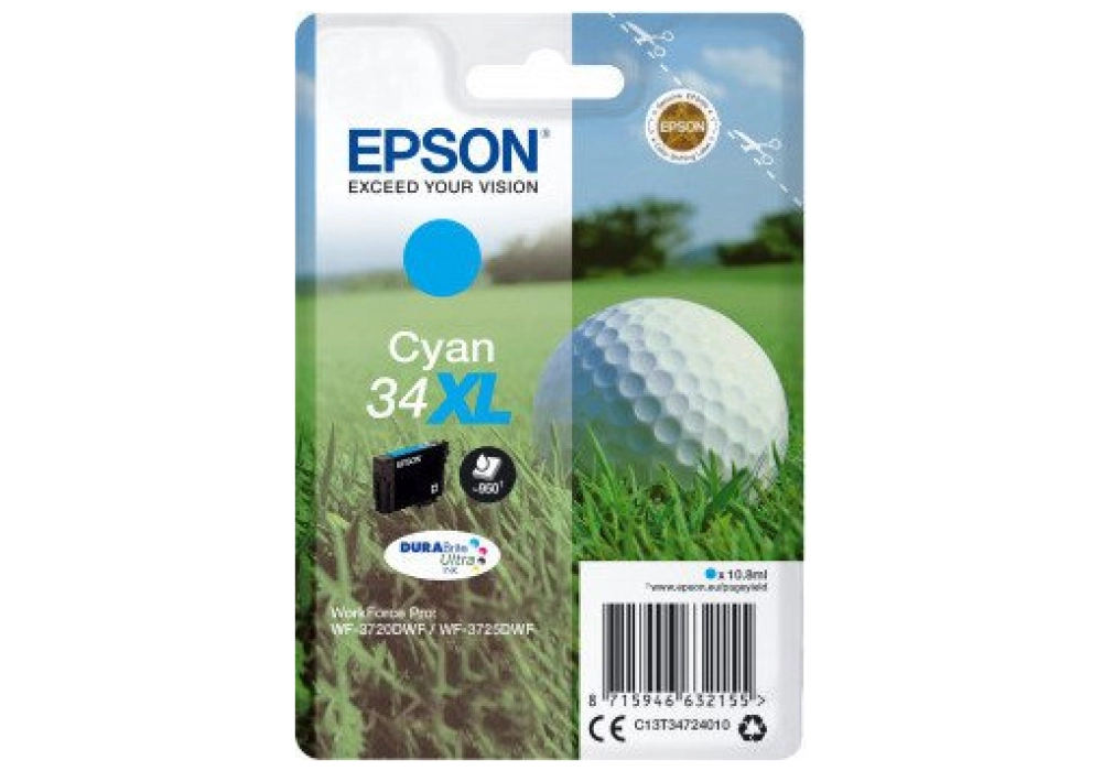 Epson Ink Cartridge 34 XL - Cyan