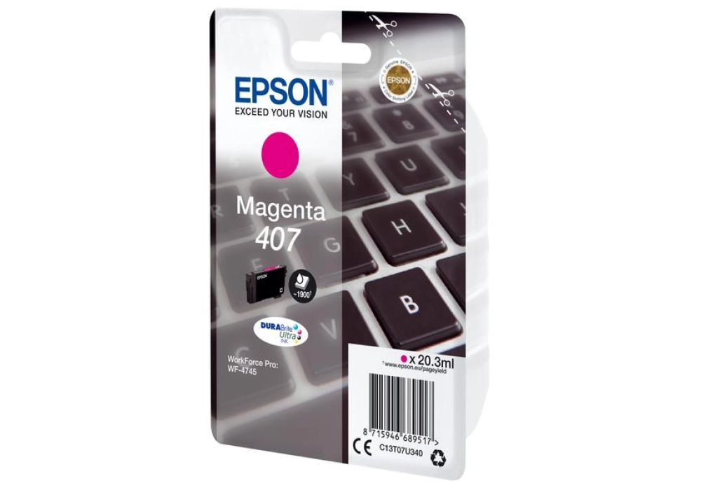 Epson Ink Cartridge 407 - Magenta