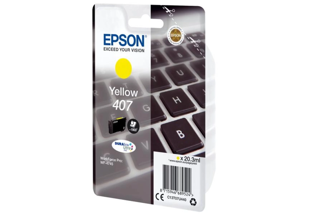 Epson Ink Cartridge 407 - Yellow