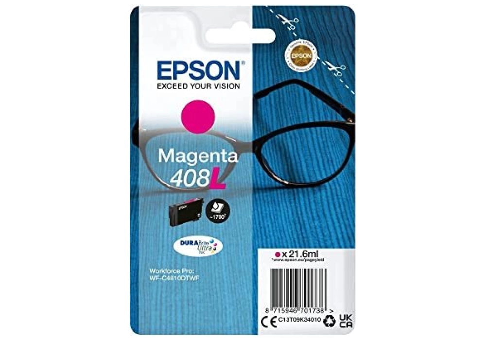 Epson Ink Cartridge 408 XL - Magenta