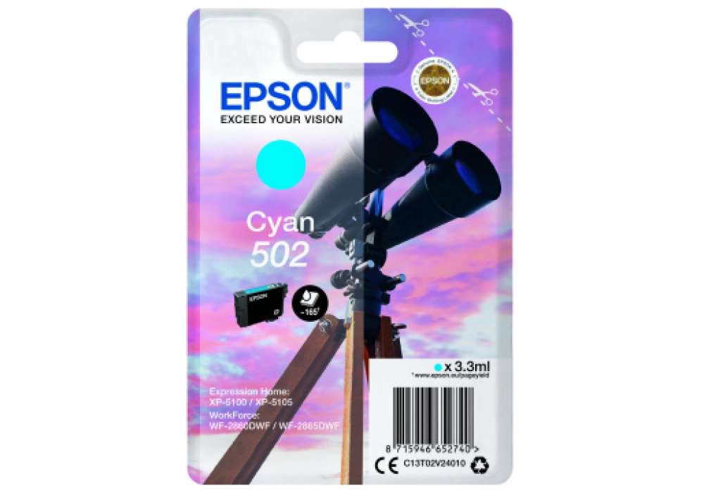 Epson Ink Cartridge 502 - Cyan