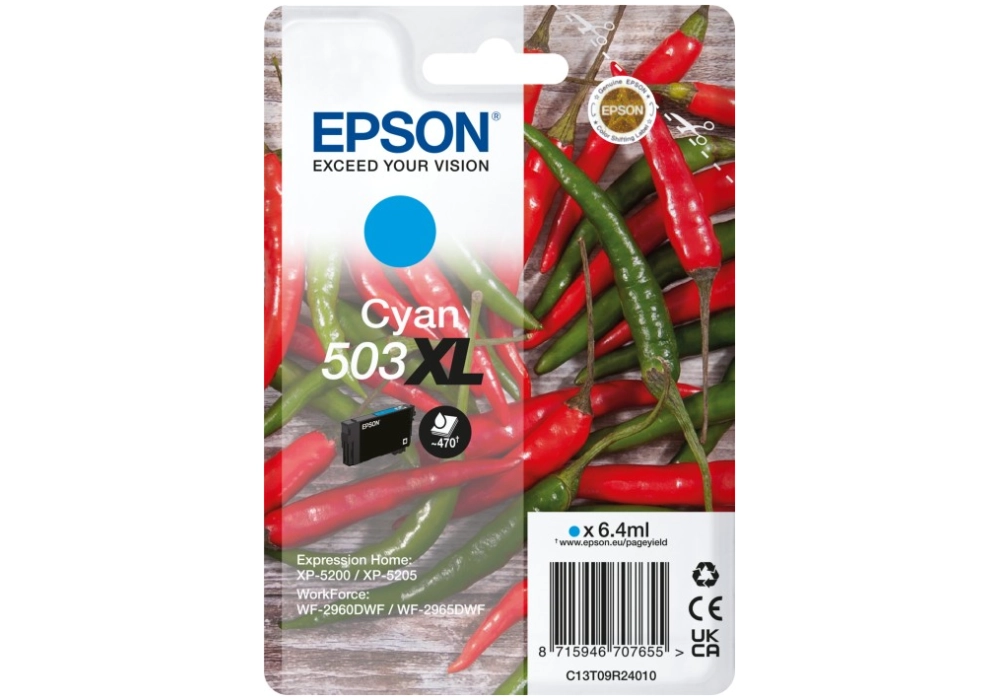 Epson Ink Cartridge 503XL - Cyan