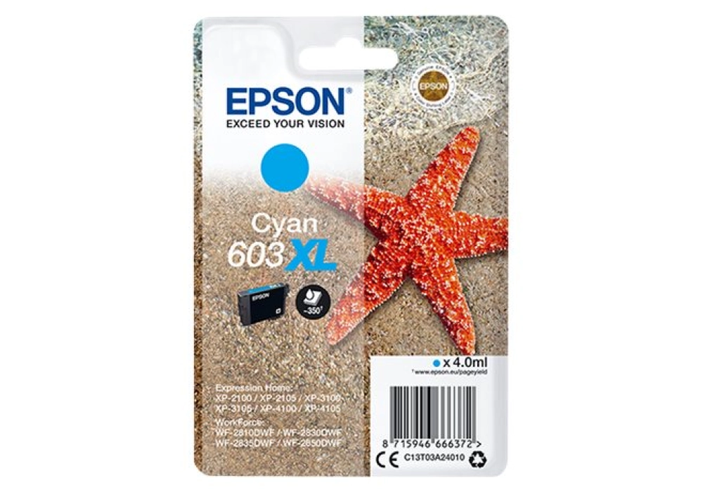 Epson Ink Cartridge 603 XL - Cyan