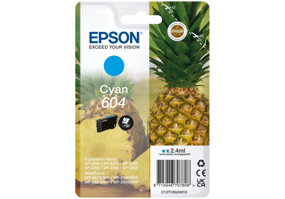 Epson Ink Cartridge 604 - Cyan