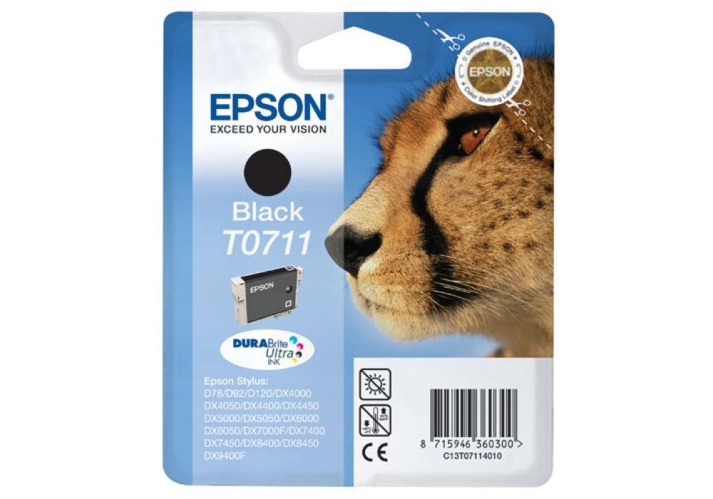 Epson Ink Cartridge T0711 - Black (7.4ml)