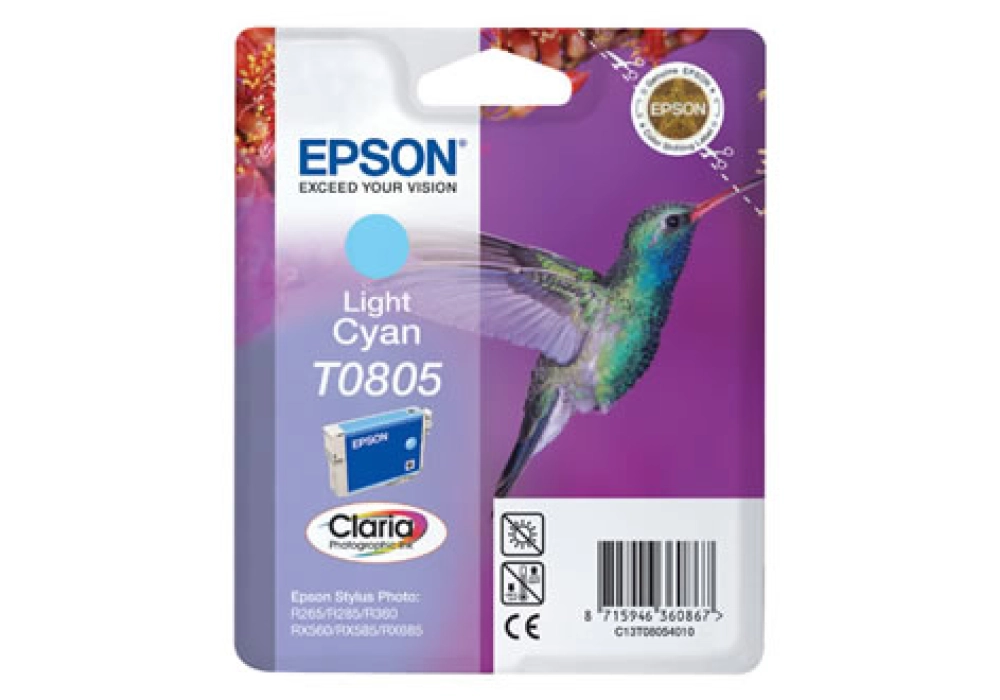 Epson Ink Cartridge T0805 - Light Cyan 
