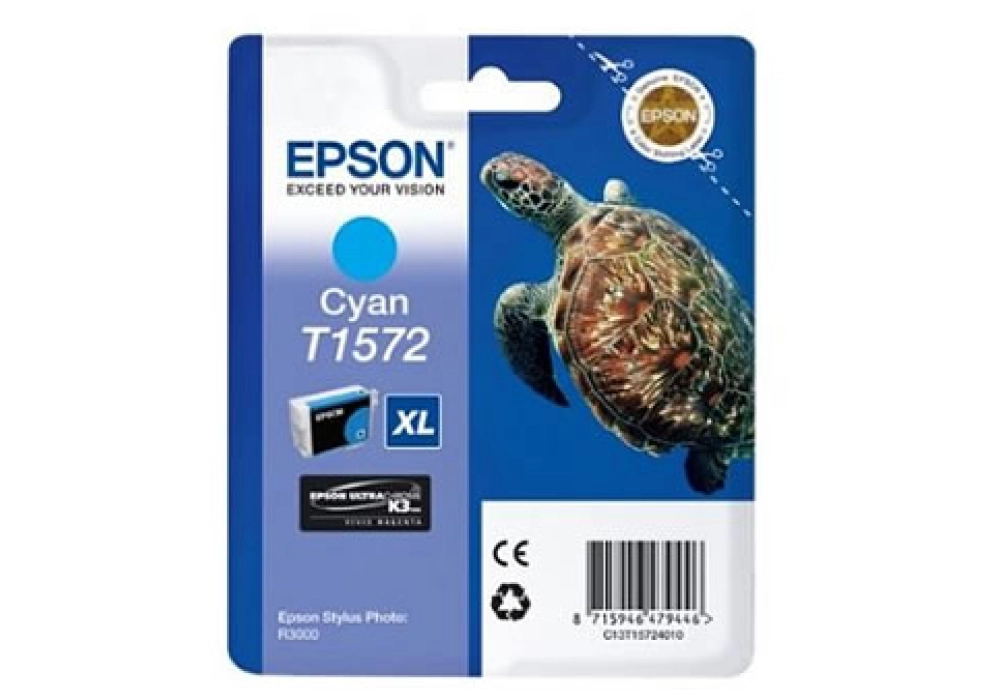 Epson Ink Cartridge T1572 XL - Cyan