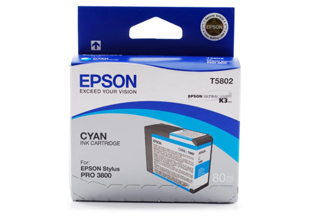Epson Ink Cartridge T5802 - Cyan (80ml)
