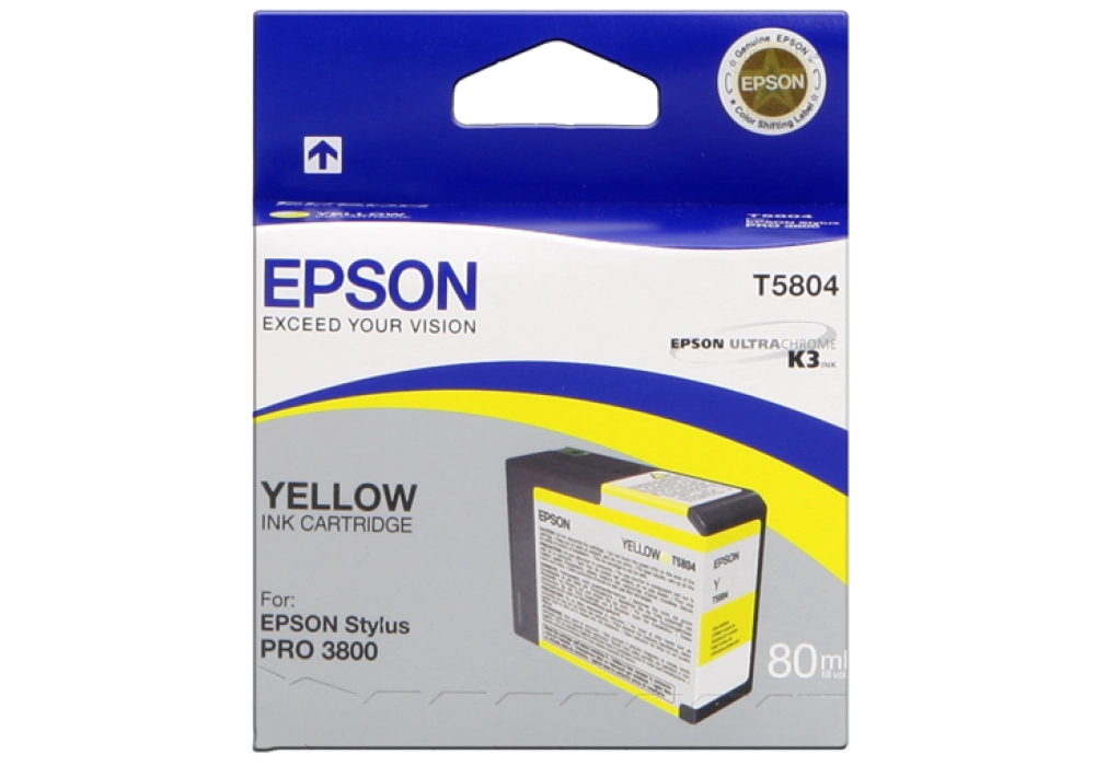 Epson Ink Cartridge T5804 - Yellow (80ml)