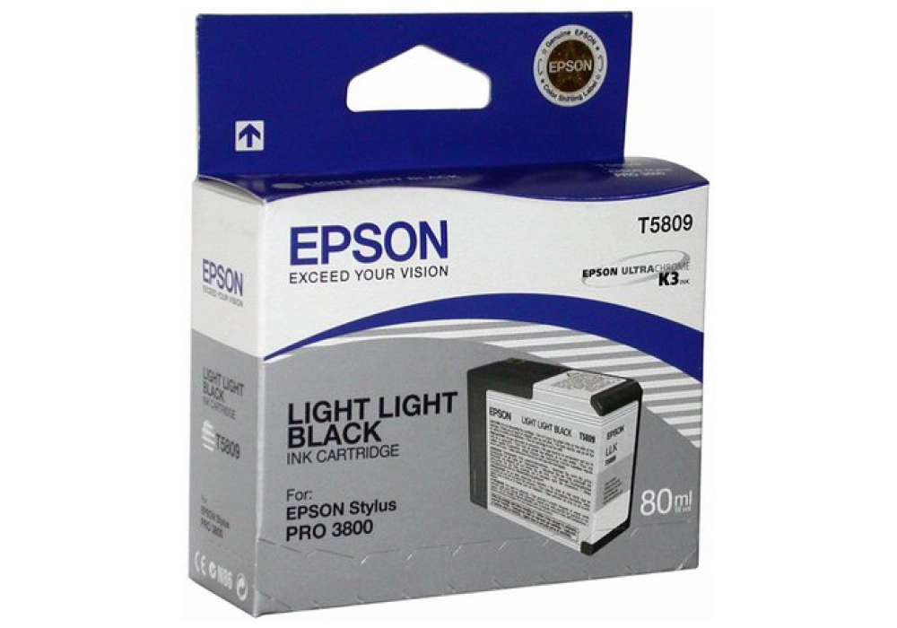 Epson Ink Cartridge T5809 - Light Light Black (80ml)