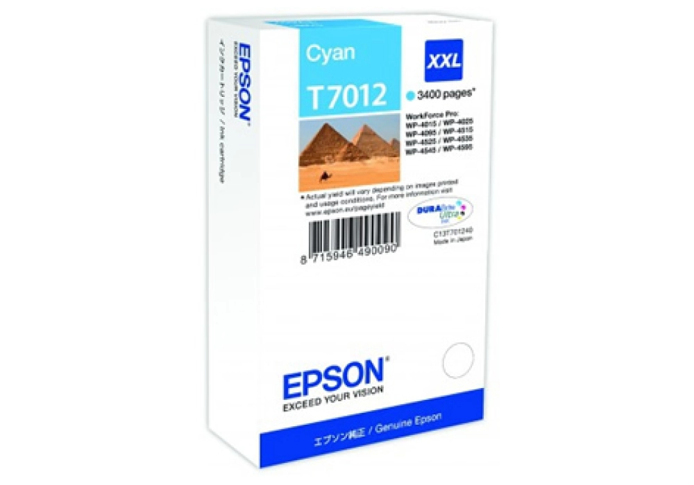 Epson Ink Cartridge T7012 XXL - Cyan