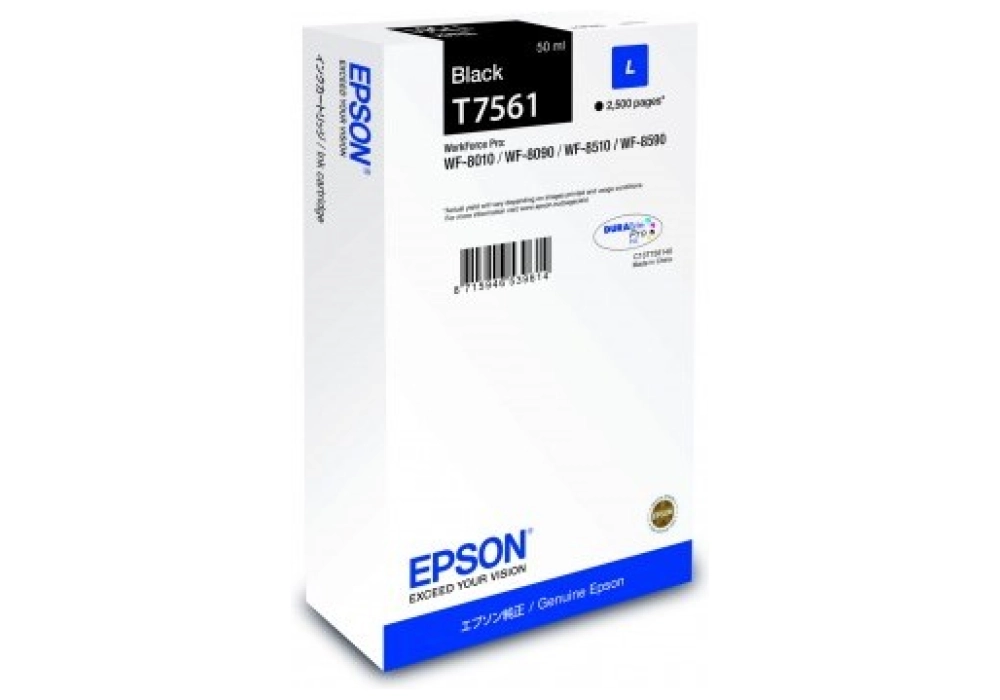Epson Ink Cartridge T7561 - Black