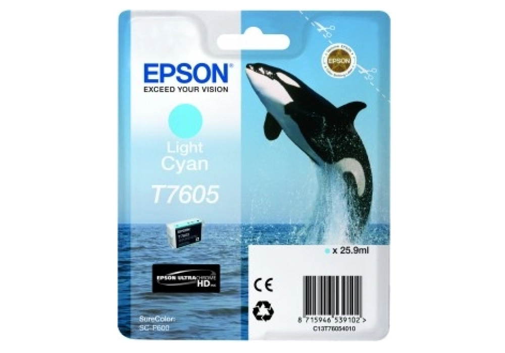 Epson Ink Cartridge T7605 - Light Cyan