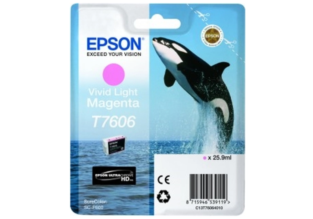 Epson Ink Cartridge T7606 - Light Magenta