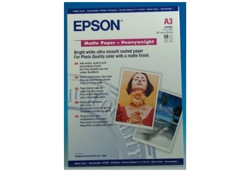 Epson Matt Paper heavy weight A3 InkJet 167g - 50 Sheets