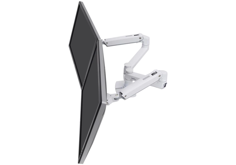 Ergotron LX Dual Desk Mount LCD Monitor Arm (White)