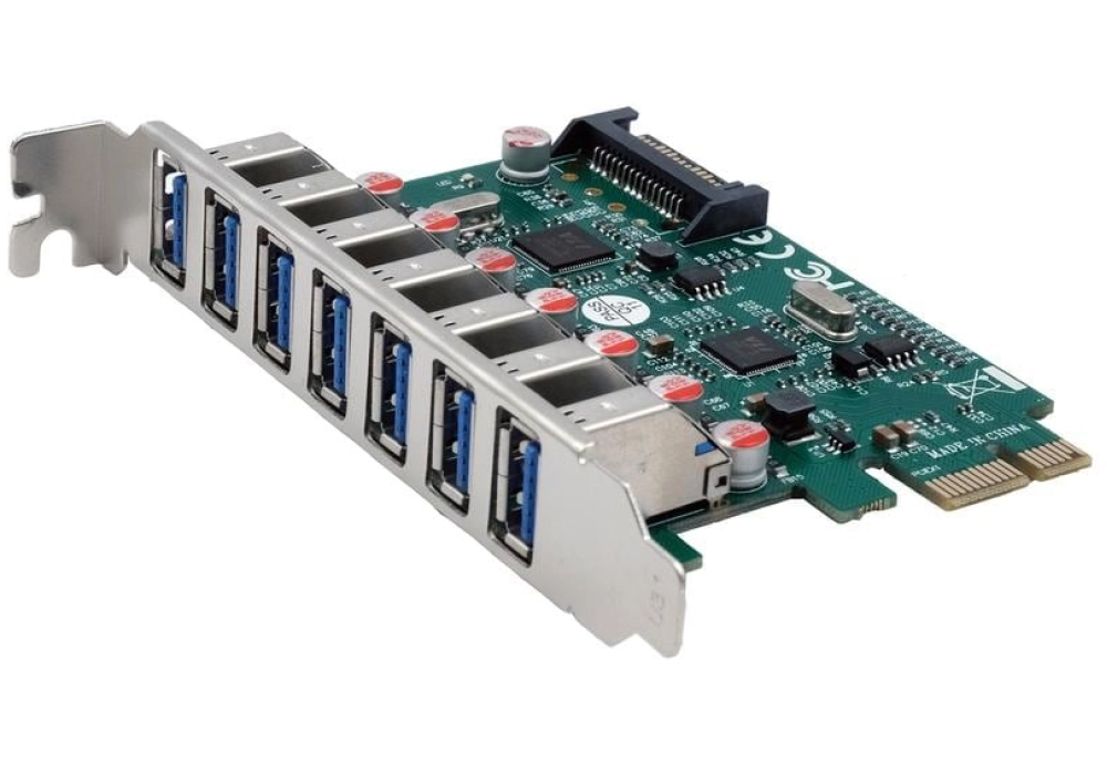 Exsys Carte PCIe USB 3.2 Gen 1 avec 7 ports (chipset VIA)