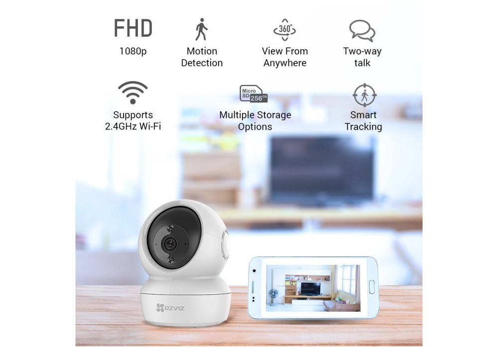 EZVIZ C6N 2MP Smart Indoor Smart Security PT Camera