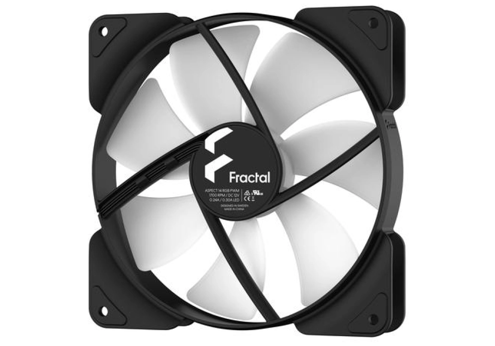 Fractal Design Aspect 14 RGB PWM (Noir) - Pack Trio