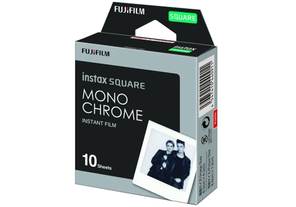 Fujifilm Film instantané Instax Square Monochrome 10 photos