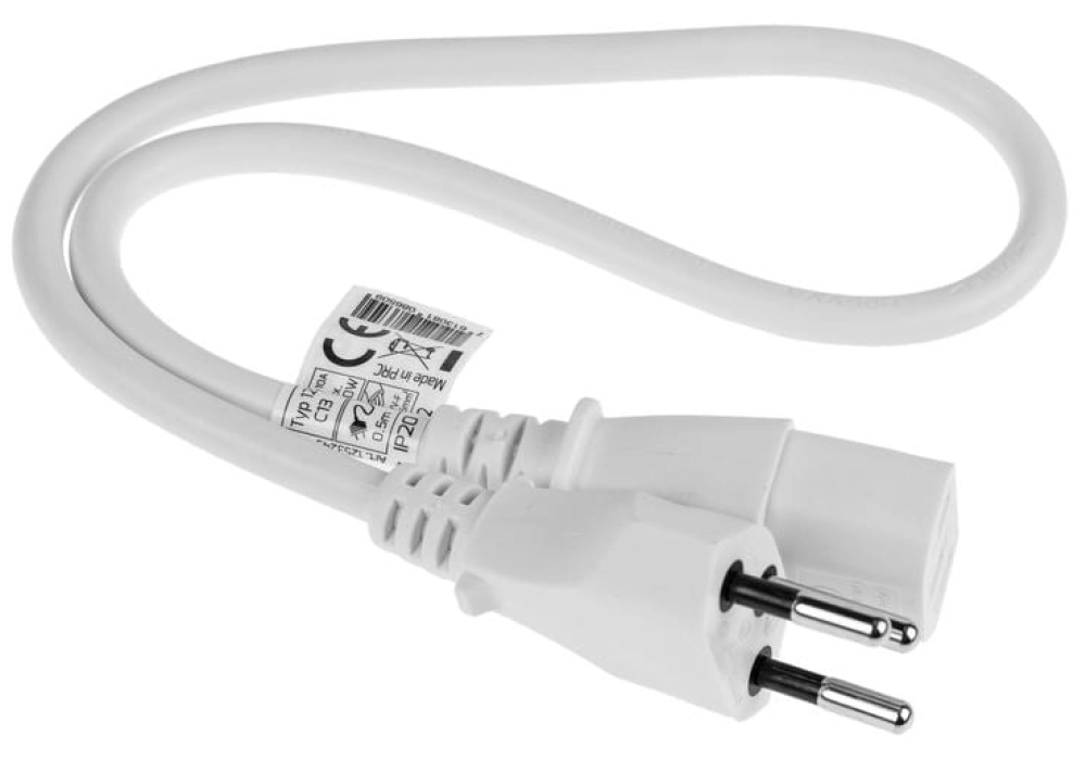 FURBER.power Câble d'alimentation C13-T12 - 0.5 m (Blanc)