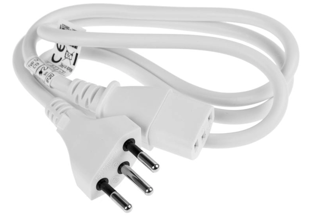 FURBER.power Câble d'alimentation C13-T12 - 1.0 m (Blanc)