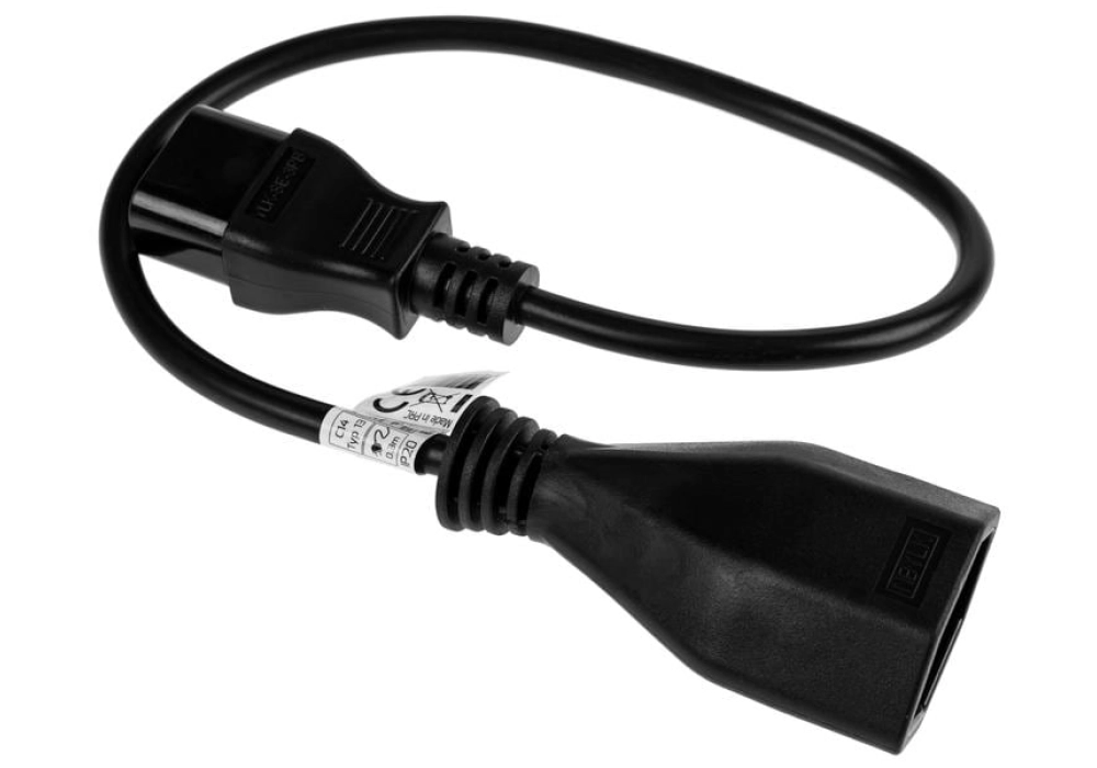 FURBER.power Câble de prolongation C14-T13 - 0.3 m (Noir)