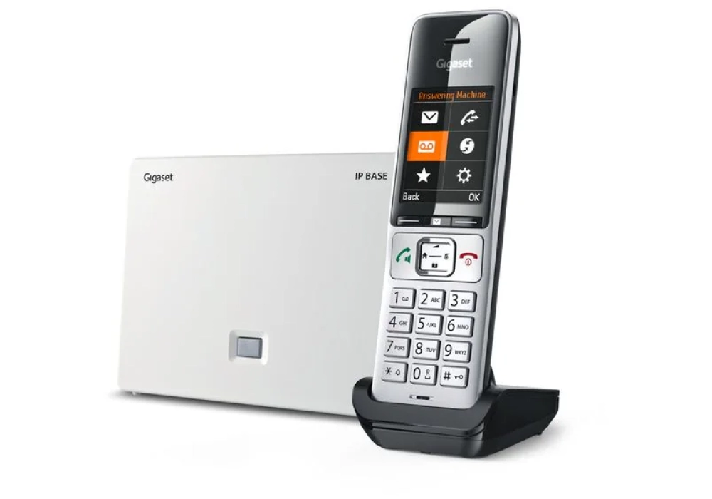 Gigaset Téléphone sans fil Comfort 500A IP BASE Argenté