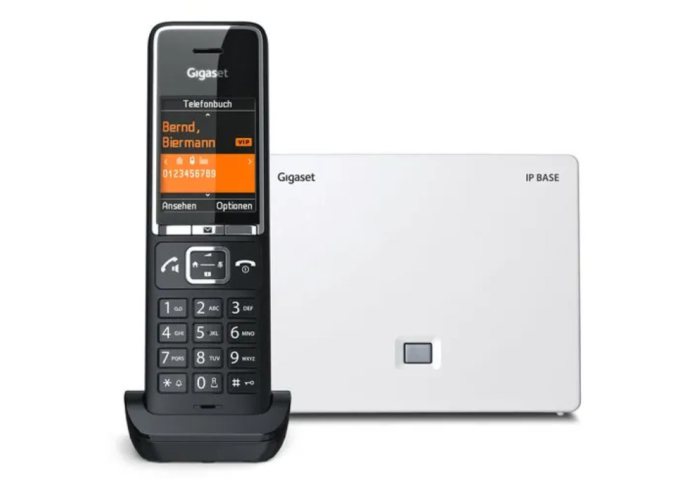 Gigaset Téléphone sans fil Comfort 550A IP BASE  Noir chromé