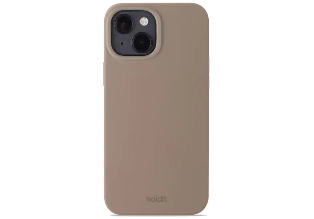 Holdit Coque arrière Silicone iPhone 14 (Mocha Brown)