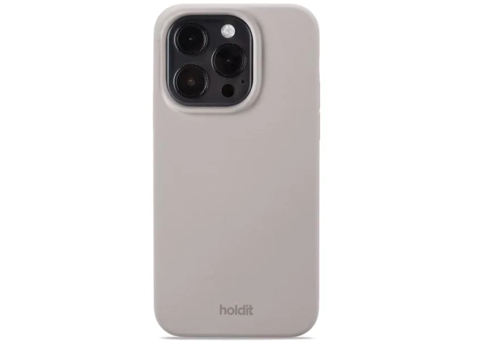 Holdit Coque arrière Silicone iPhone 14 Pro (Taupe)