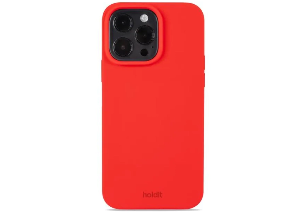 Holdit Coque arrière Silicone iPhone 14 Pro Max (Chili Red)