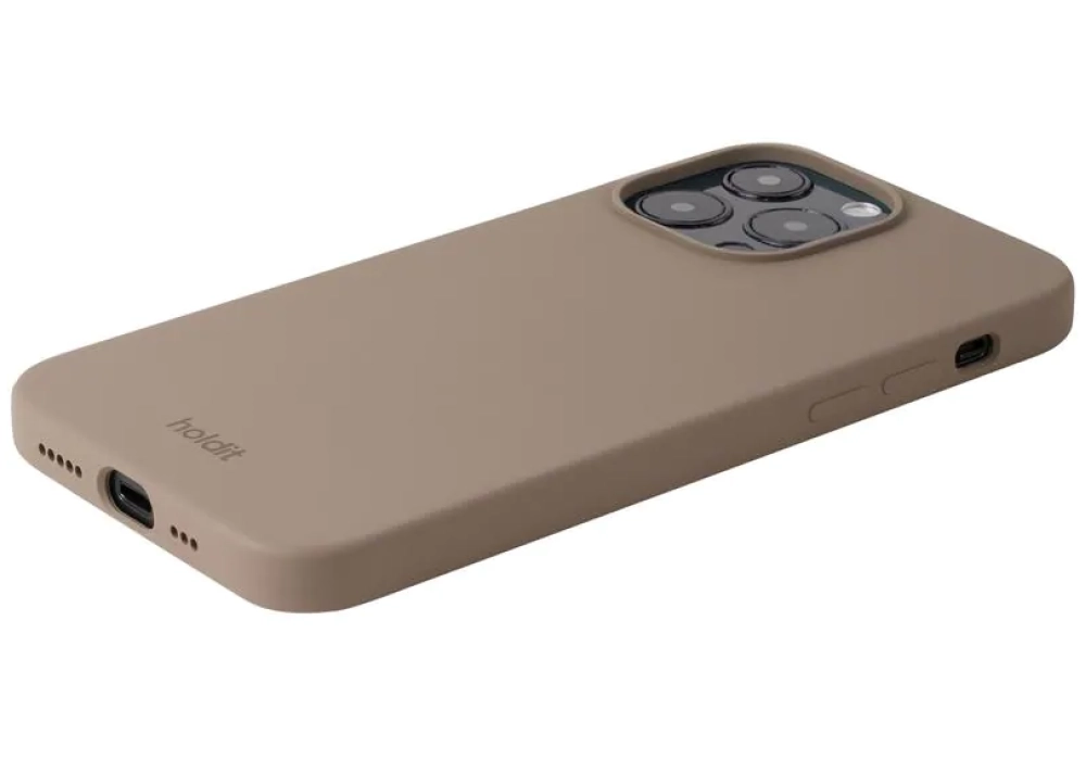 Holdit Coque arrière Silicone iPhone 14 Pro Max (Mocha Brown)