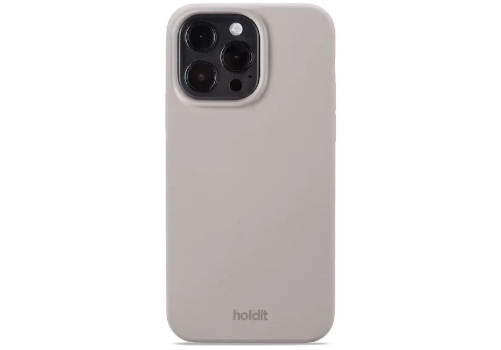 Holdit Coque arrière Silicone iPhone 14 Pro Max (Taupe)
