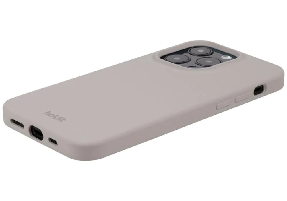 Holdit Coque arrière Silicone iPhone 14 Pro Max (Taupe)