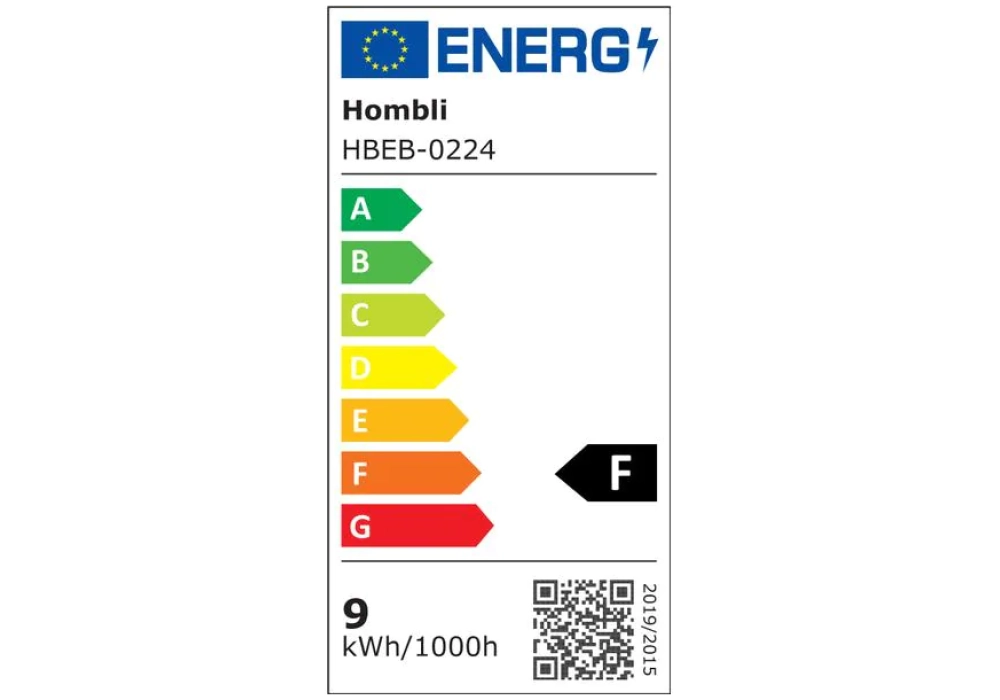 hombli Ampoule Bulbe intelligent, E27, 9W, RGB + CCT, 1+1 pack