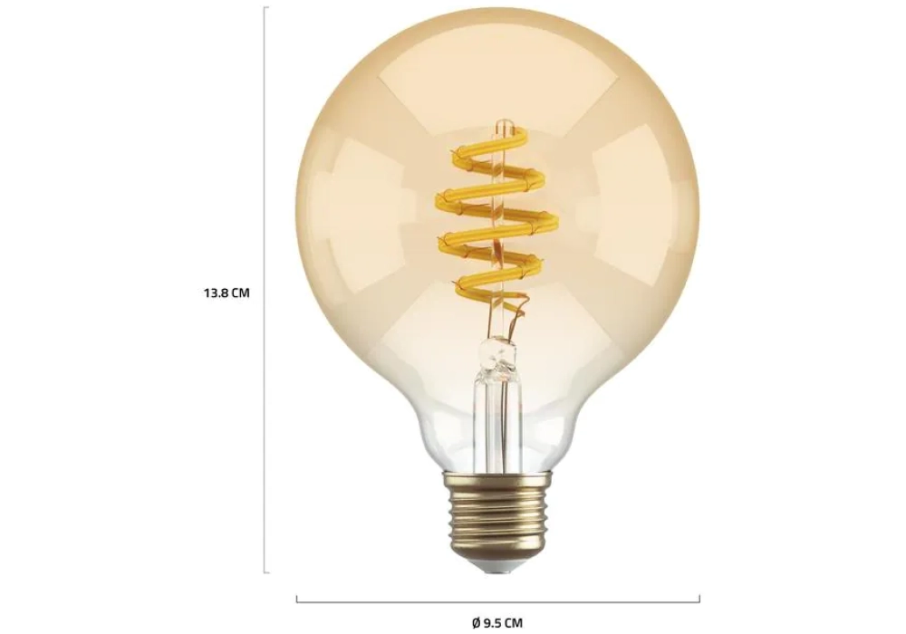 hombli Ampoule Smart Filament Bulb, E27, 5.5 W, ambre, globe