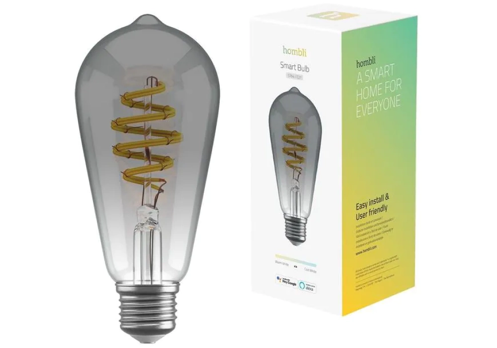 hombli Ampoule Smart Filament Bulb, E27, 5.5 W, Smokey