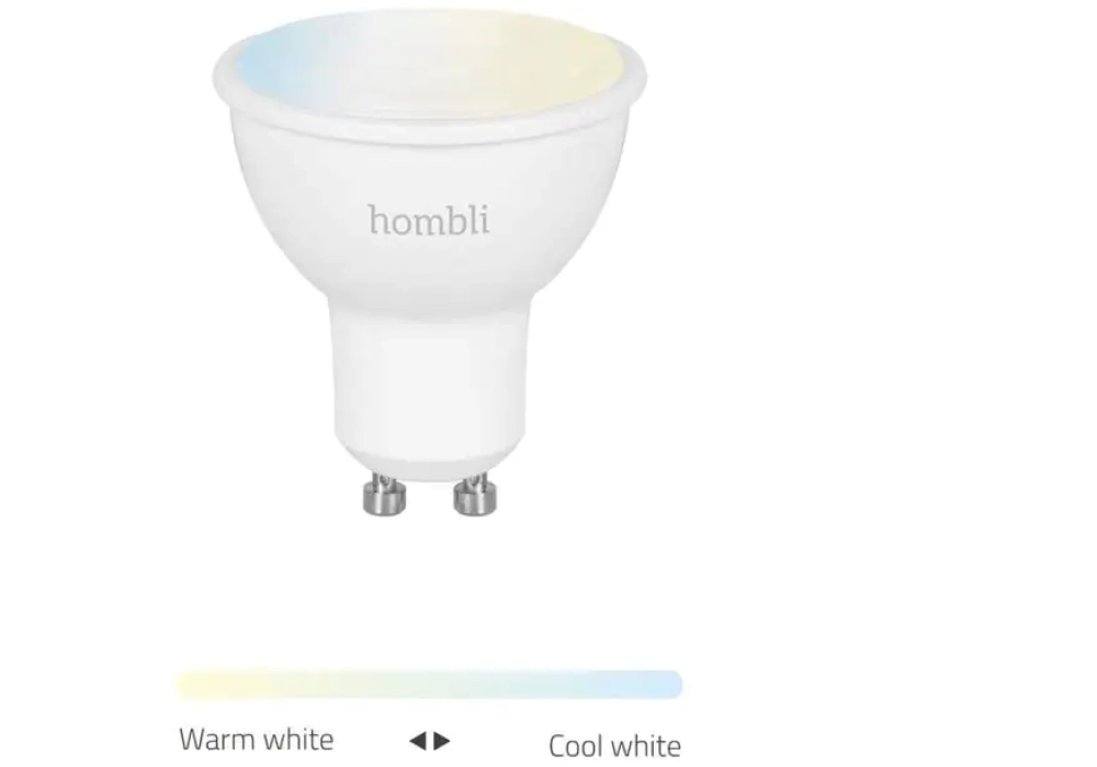 hombli Ampoule Smart Spot, GU10, 4.5 W, CCT, 1+1 pack