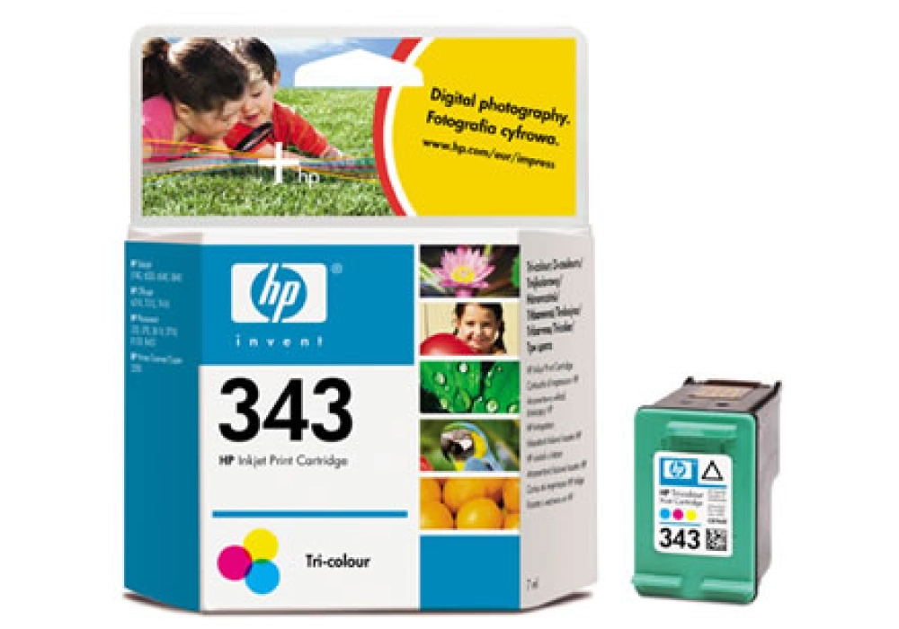HP 343 Inkjet Cartridge - Tri-colour (7ml)