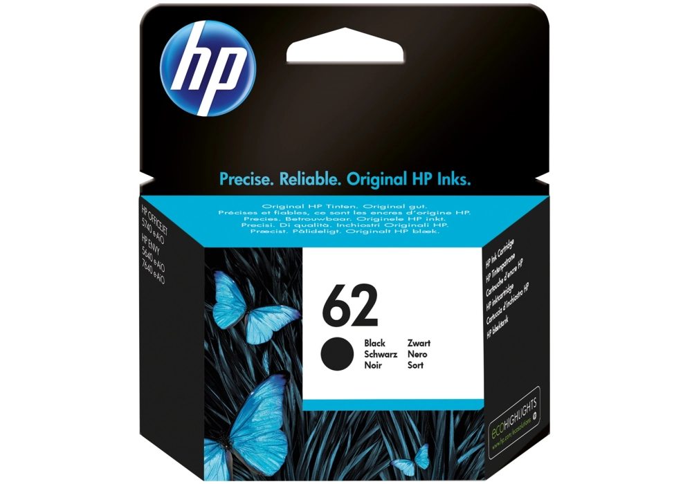 HP 62 Inkjet Cartridge - Black