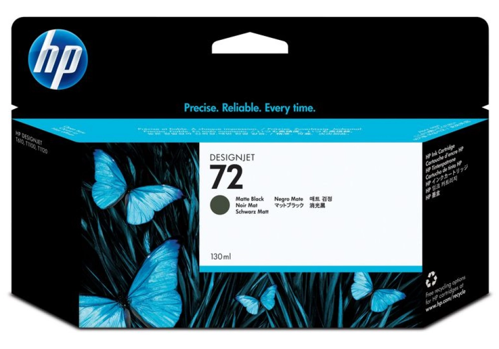 HP 72 Inkjet Cartridges - Matte Black (130ml)