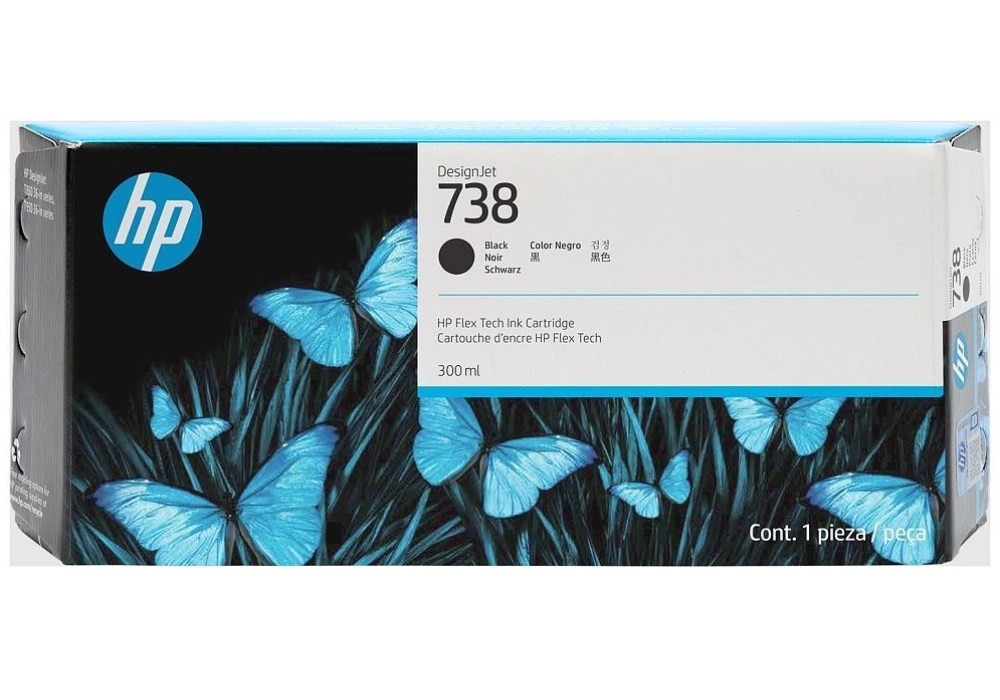 HP 738 Cartouche d'encre noir 300ml