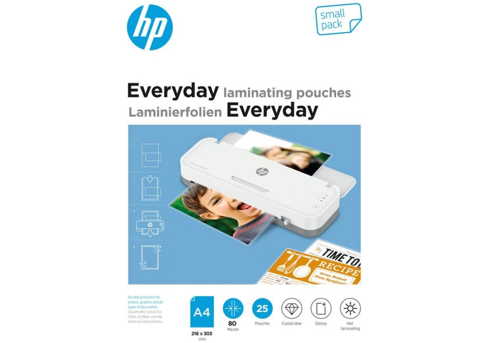 HP Everyday Laminating Pouches - A4 - 80 Micron - 25x