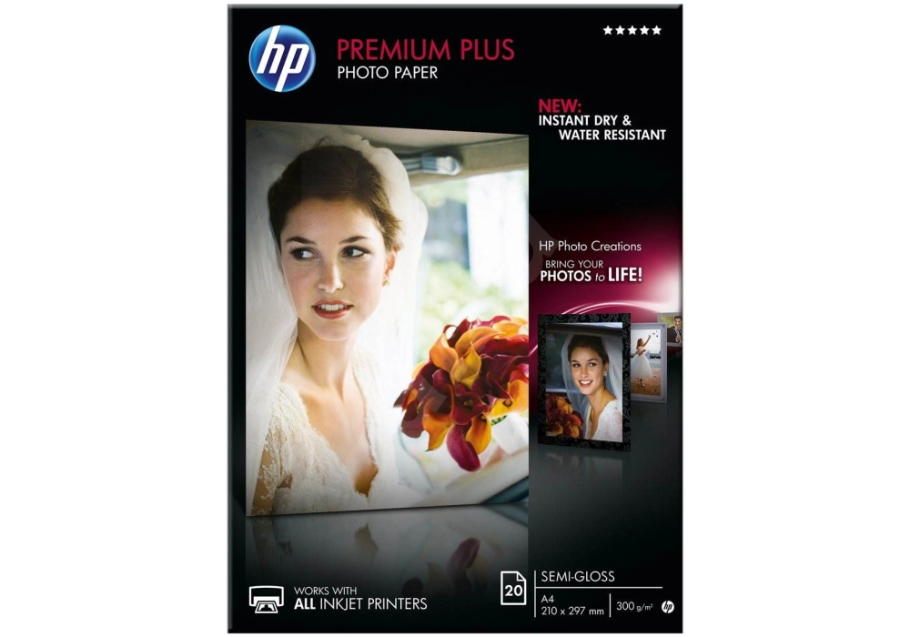 HP Premium Plus Photo Paper semi-gloss - A4 - 20 Sheet