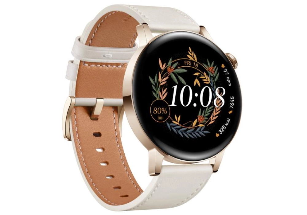 Huawei Watch GT3 42 mm (Leather Strap Gold)